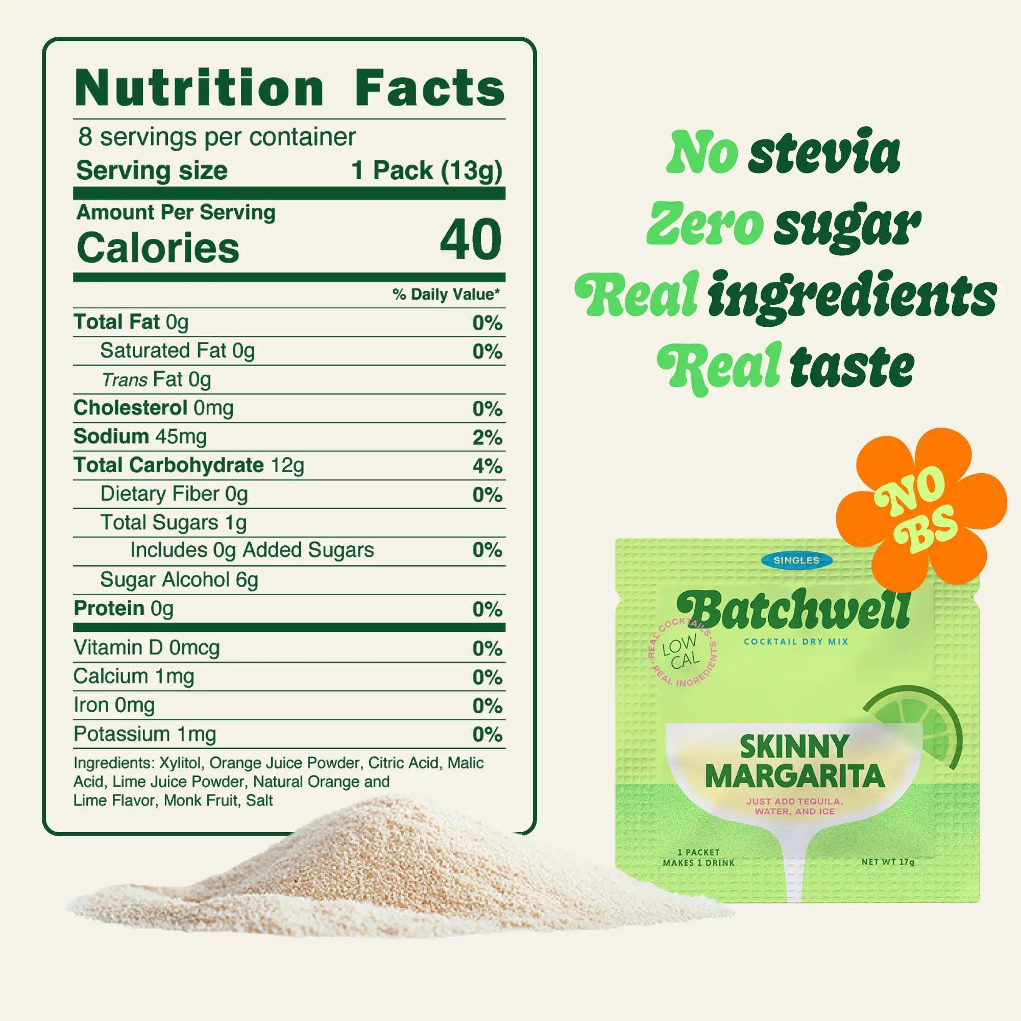 Skinny Margarita nutritional facts