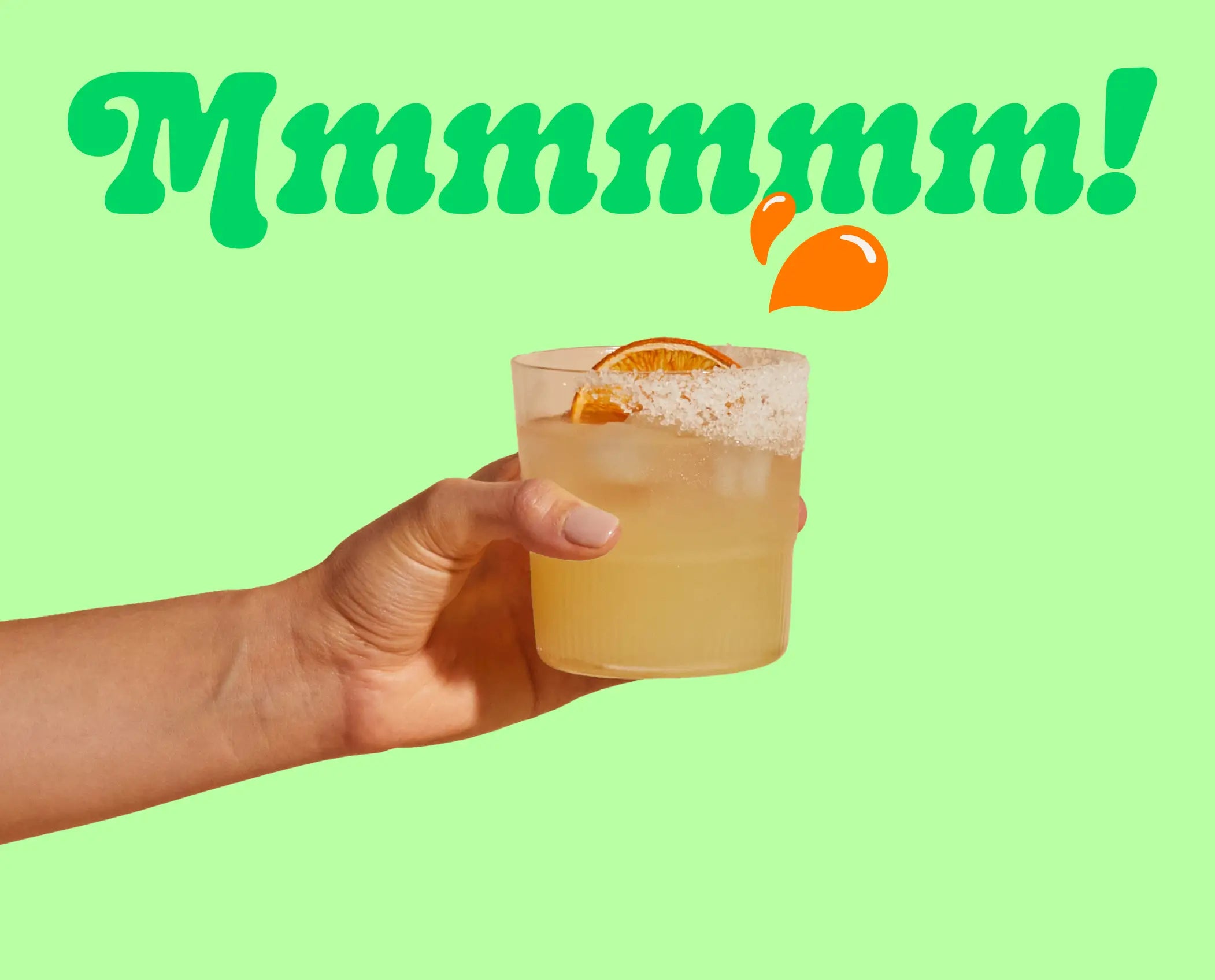 hand holding a margarita