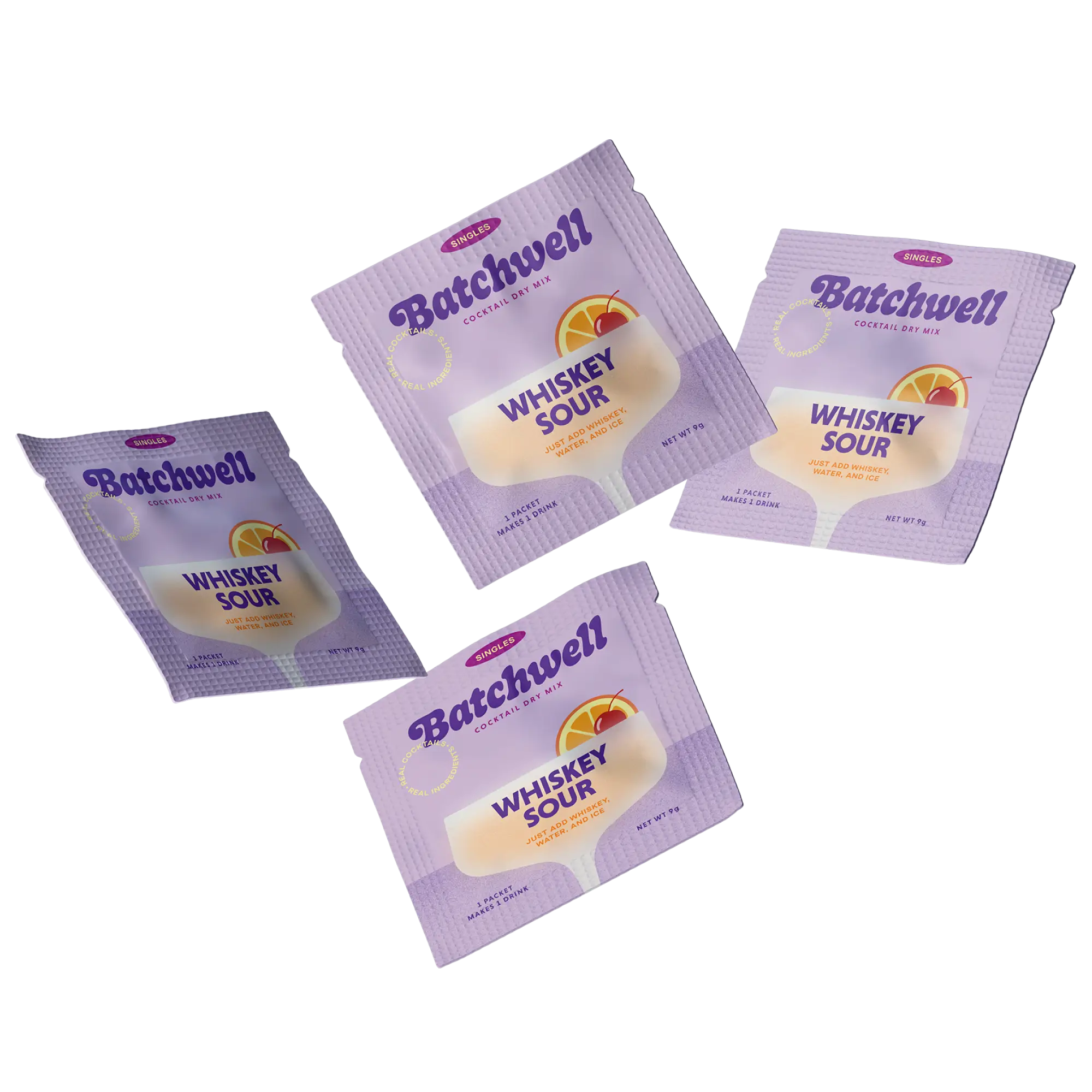 Simple steps to make a whiskey sour using powdered cocktail mix.