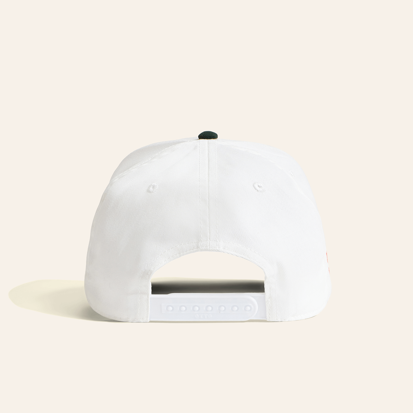 white and green two tone back of hat