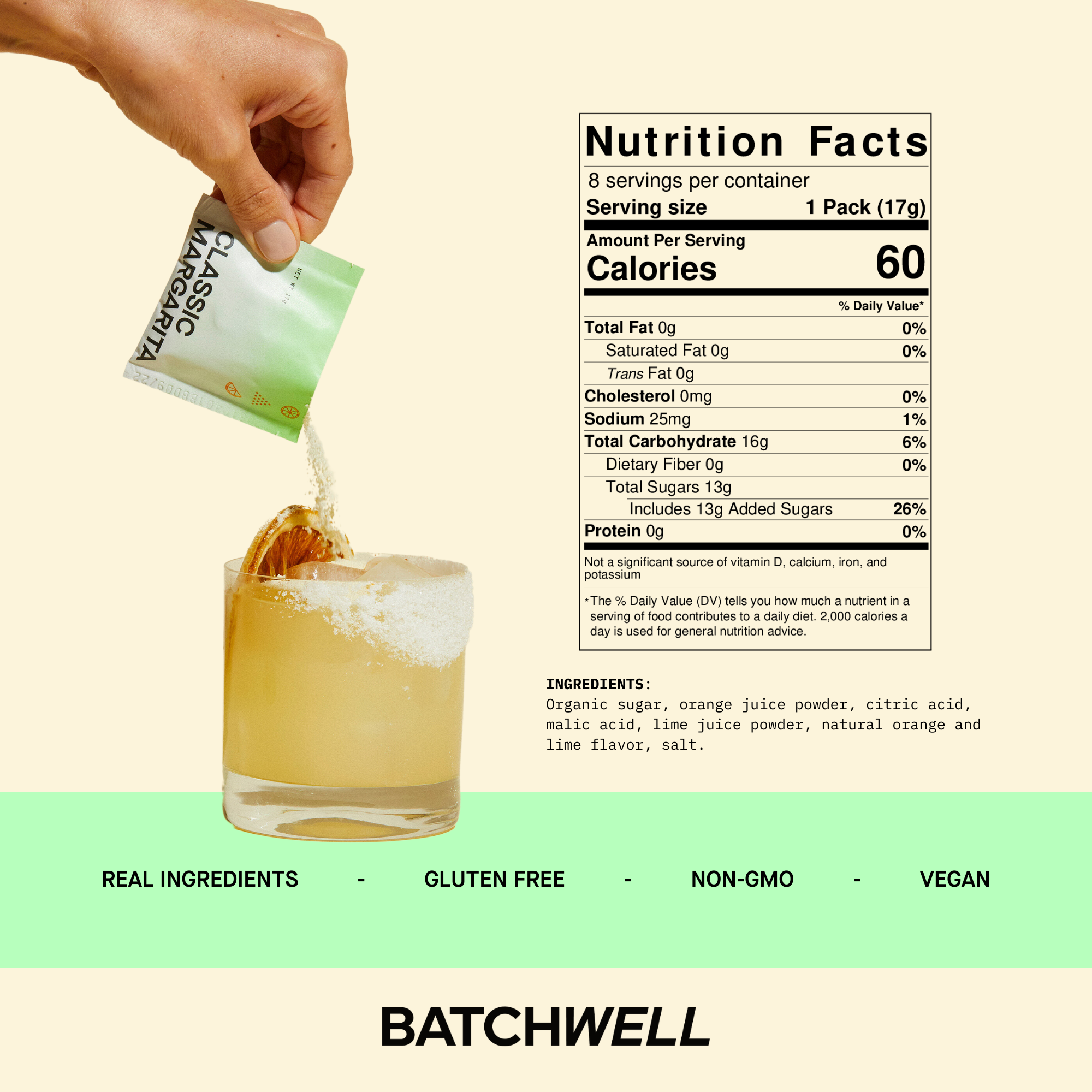 Margarita mix nutritional facts