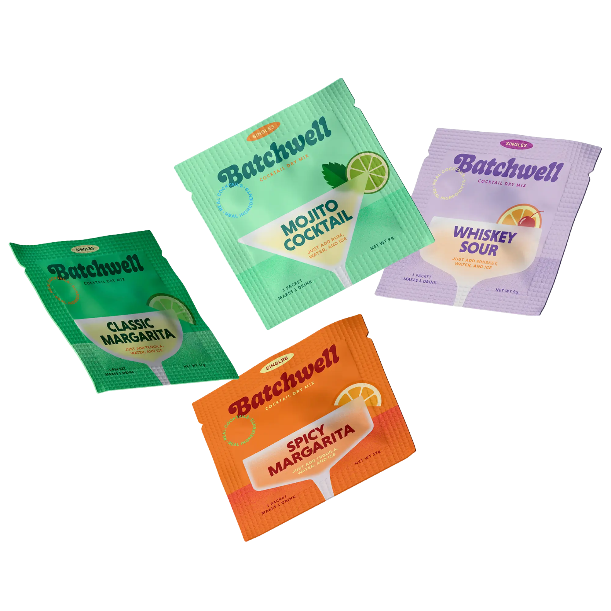 How to make cocktails using Batchwell powdered cocktail mix packets.