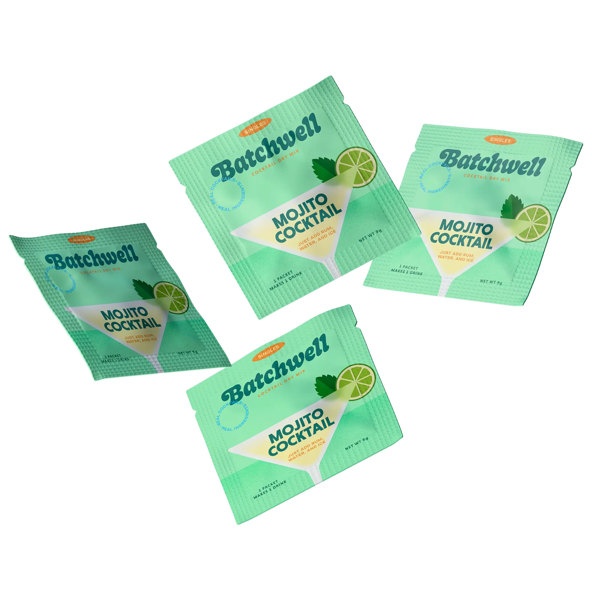 How to make a mojito using Batchwell powdered cocktail mix packets.