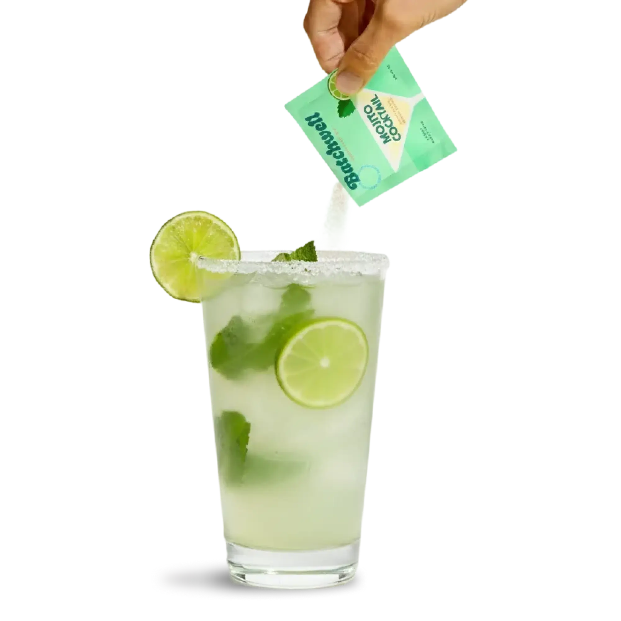 Classic mojito cocktail made with Batchwell powdered cocktail mix.