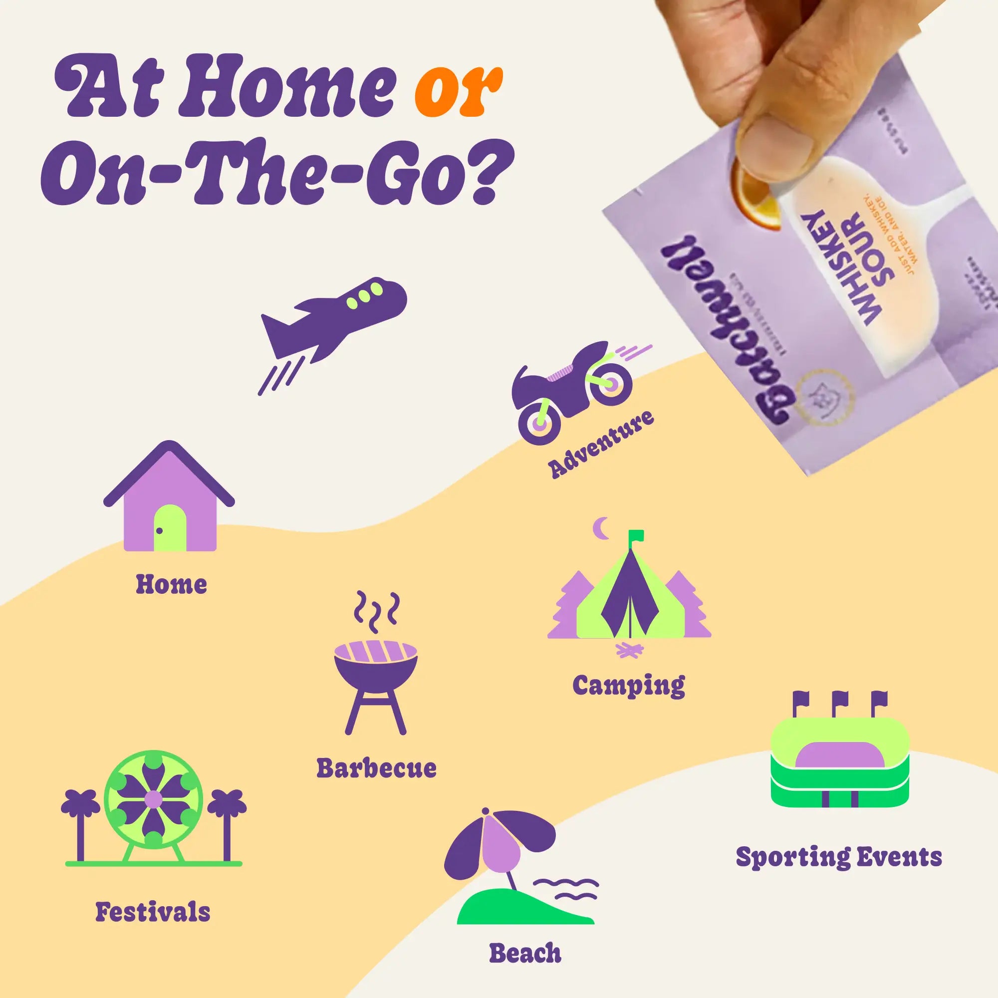 Batchwell cocktail mix packet for at home or on-the-go occasions like camping, beach, travel, and events